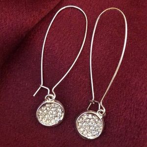 Kenneth Cole Rhinestone Disc Drop Earrings